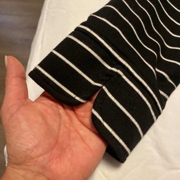 💚 Tribal | Black blazer with white stripes - pockets - size 6 - Picture 9 of 9